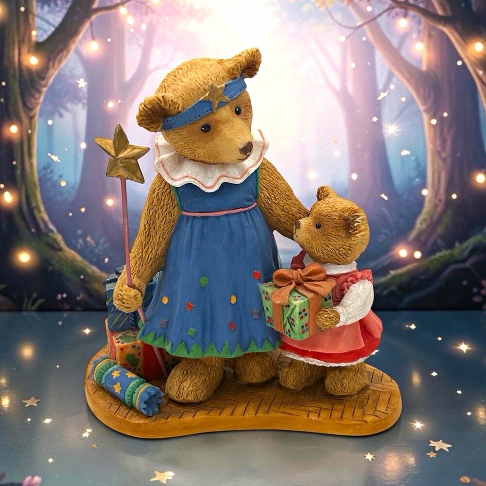 Department 56 Downstairs Bears Alice Bosworth and  Christmas Fairy Figurine